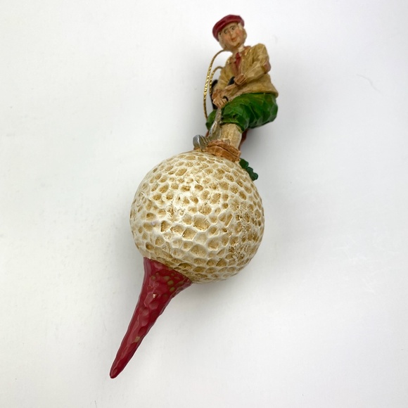 Golfers On Golf Ball On Golf Tee Christmas Ornaments Bag Clubs Putter (4) VTG - Picture 6 of 10